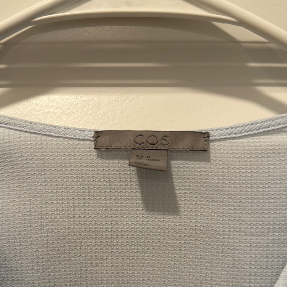 COS Soft Blue Textured Top - Picture 2 of 4